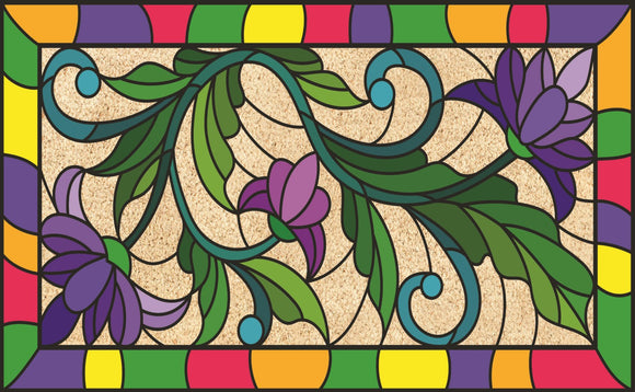 COIR MAT STAINEDGLASS 30X18