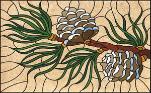 COIR MAT PINECONES 30X18"