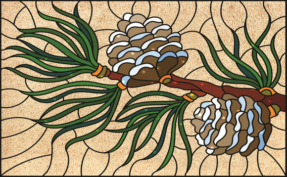 COIR MAT PINECONES 30X18