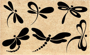 COIR MAT DRAGONFLIES 30X18"