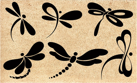 COIR MAT DRAGONFLIES 30X18