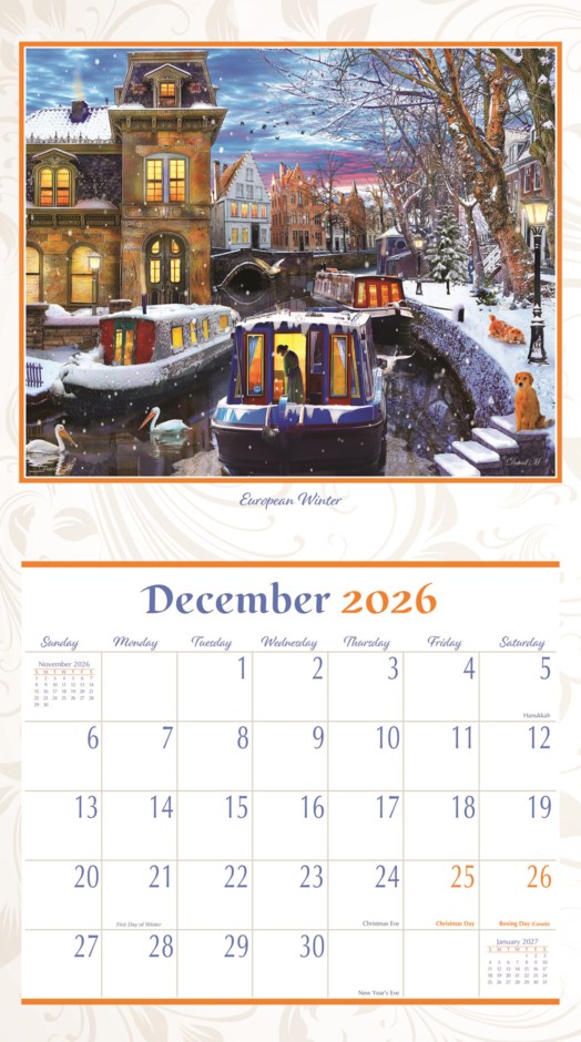 2026 CALENDAR EUROPEAN VACATION – Pineridgeart