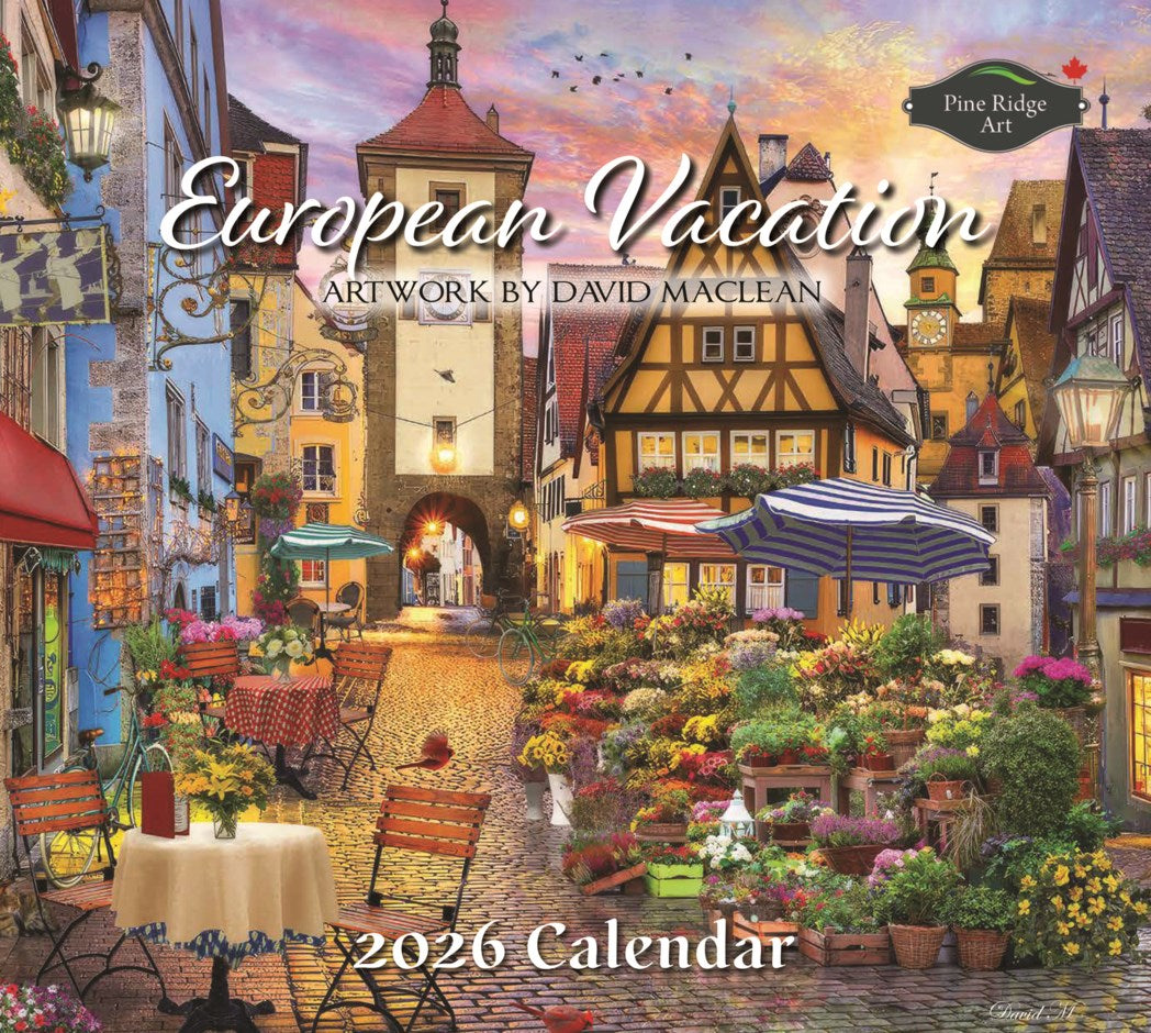 2026 CALENDAR EUROPEAN VACATION – Pineridgeart