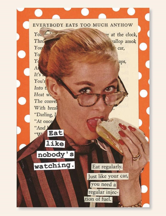 CARD HUMOUR EAT LIKE NO ONE